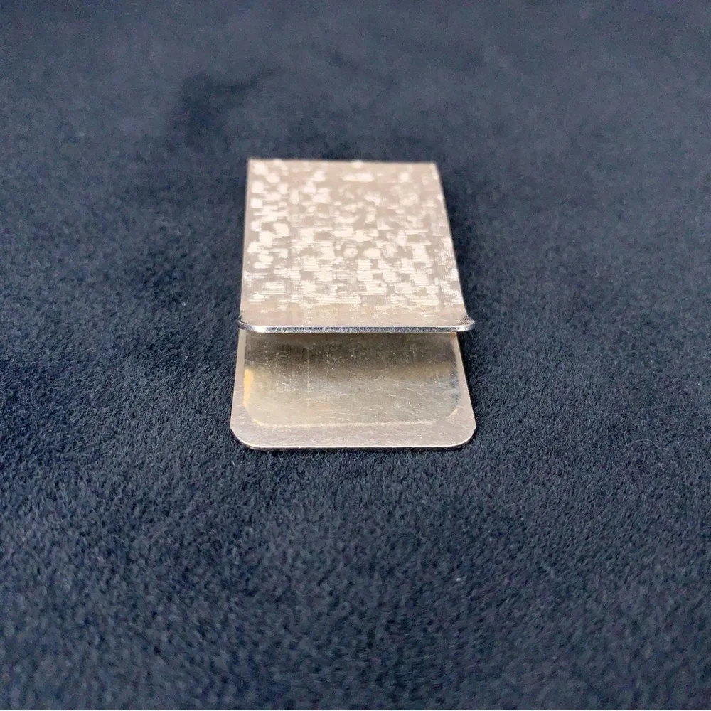 Vintage Textured Silver Money Clip Classic Gift Collectible